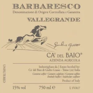 Ca' Del Baio, Vallegrande 2022, Barbaresco DOCG