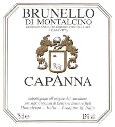 Capanna 2020, Brunello di Montalcino DOCG